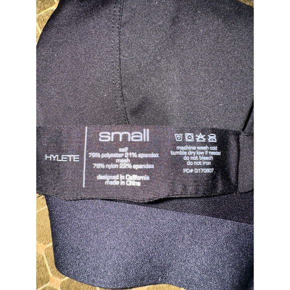 Hylete Lumis Black Mesh Racerback Sports Bra with Removeable Pads NEW Sz Small - Picture 6 of 6